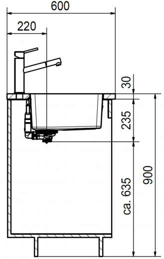 FRANKE Kchensple Mythos MYX 210-50 Einbausple Slimtop / Flchenbndig mit Siebkorb als Druckknopfventil