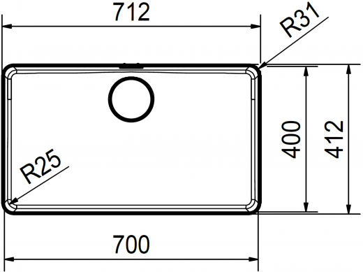 FRANKE Kchensple Mythos MYX 210-70 Einbausple Slimtop / Flchenbndig mit Siebkorb als Stopfenventil