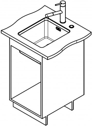 FRANKE Kchensple Mythos MYX 110-34 Unterbausple (Montage unter die Arbeitsplatte) mit Integralablauf und Siebkorb als Druckknopfventil