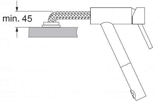 FRANKE Kchenarmatur Taros Neo Window Einhebelmischer Edelstahl massiv mit Zugauslauf zur Vorfenstermontage umlegbar