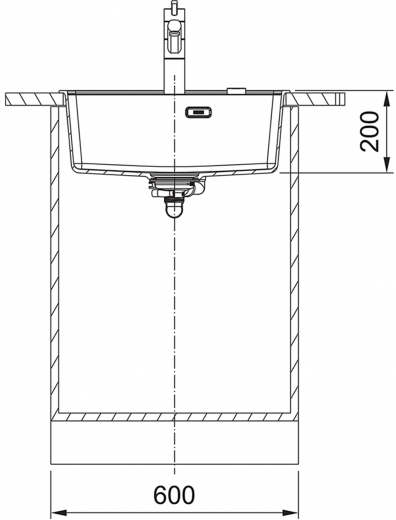 FRANKE Kchensple Maris MRG 610-52 A HLB Fragranit+ Granitsple Black Matt - Black Collection Einbausple mit Siebkorb als Stopfenventil