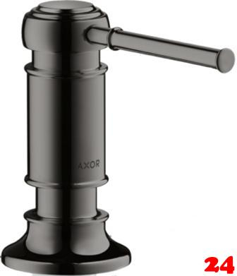 AXOR Montreux Seifenspender Polished Black Chrome PVD Splmittelspender / Dispenser mit Druckbettigung (42018330)