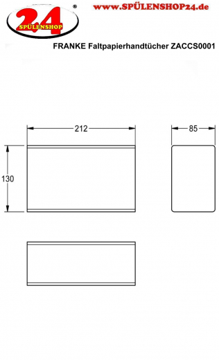 KWC PROFESSIONAL Faltpapierhandtcher ZACCS0001 Z-Faltung 180 Stck pro Paket, Verpackungseinheit 21 Pakete