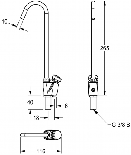 KWC PROFESSIONAL Anima Flaschenfllarmatur ANMX-BT mit Druckknopf passend zu Anima Trinkbrunnen