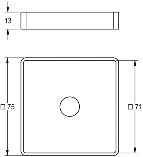 KWC PROFESSIONAL Montageadapter ZAQFU0001 fr mittlere Sttzsule zur Montage von doppelreihigen Armatureneinheiten auf Waschrinne