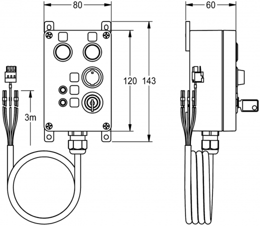 KWC PROFESSIONAL Bedienbox fr ECC2 Funktionscontroller ZA3OP0034 fr die Armaturenebene AQUA 3000 open