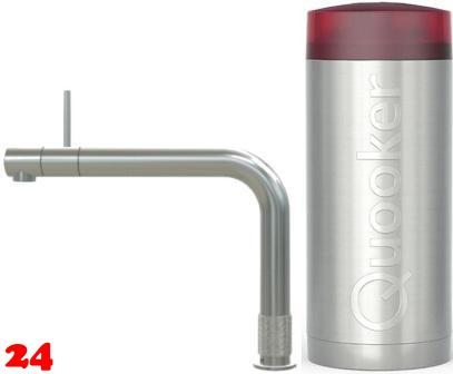 {LAGER} QUOOKER FRONT Combi B Einhebelmischer Edelstahl & 100C Armatur Kochendwasserhahn (22FRONTRVS)