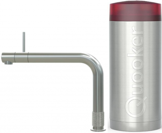 {LAGER} QUOOKER FRONT Combi B Einhebelmischer Edelstahl & 100C Armatur Kochendwasserhahn (22FRONTRVS)