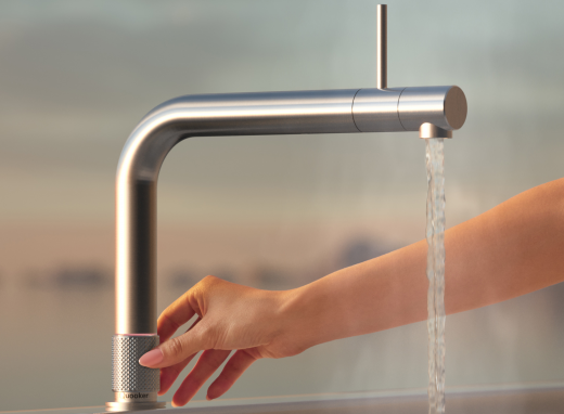 {LAGER} QUOOKER FRONT Edelstahl COMBI (+) B mit CUBE 2 *Der Wasserhahn, der alles kann! (22+FRONTRVSCUBE)