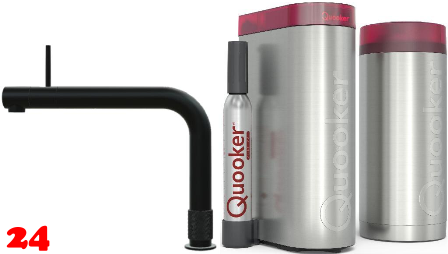 {LAGER} QUOOKER FRONT Schwarz COMBI (+) B mit CUBE 2 *Der Wasserhahn, der alles kann! (22+FRONTBLKCUBE)