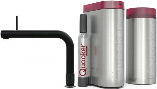 {LAGER} QUOOKER FRONT Schwarz COMBI (+) B mit CUBE 2 *Der Wasserhahn, der alles kann! (22+FRONTBLKCUBE)