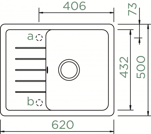 SCHOCK Kchensple Toledo D-100XS Cristadur Nano-Granitsple / Einbausple mit Drehexcenter