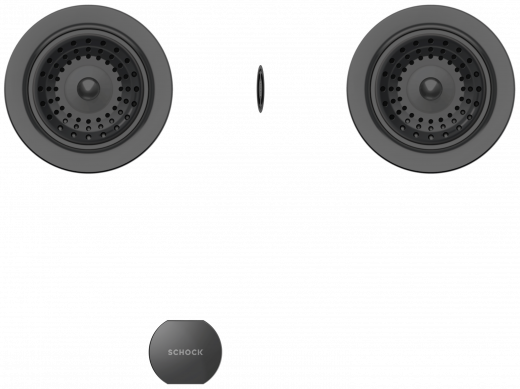 x SCHOCK Kchensple Toledo D-150 Cristadur Nano-Granitsple / Einbausple mit Drehexcenter