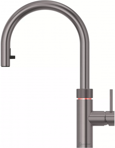 {LAGER} QUOOKER FLEX Combi B Einhebelmischer Zugauslauf Gunmetal & 100C Armatur Kochendwasserhahn (22XGME)