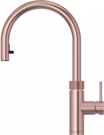 {LAGER} QUOOKER FLEX Combi B Einhebelmischer Zugauslauf Kupfer Rose' & 100C Armatur Kochendwasserhahn (22XRCO)