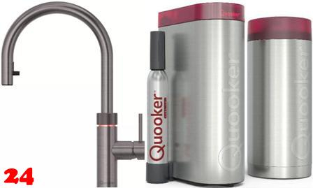 {LAGER} QUOOKER FLEX Zugauslauf Gunmetal PVD Combi B mit CUBE 2 *Der Wasserhahn, der alles kann! (22XGMECUBE)