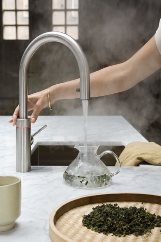 {LAGER} QUOOKER FLEX Zugauslauf Gunmetal PVD Combi B mit CUBE 2 *Der Wasserhahn, der alles kann! (22XGMECUBE)