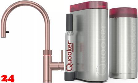 {LAGER} QUOOKER FLEX Zugauslauf Kupfer Rose' PVD Combi B mit CUBE 2 *Der Wasserhahn, der alles kann! (22XRCOCUBE)