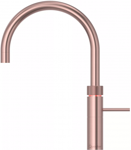 QUOOKER FUSION Round Combi B Einhebelmischer Kupfer Rose' PVD & 100C Armatur Kochendwasserhahn (22FRRCO)