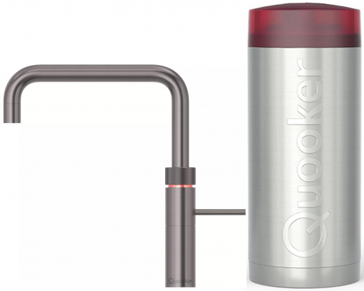 {LAGER} QUOOKER FUSION Square Combi (+) B Einhebelmischer Gunmetal PVD & 100C Armatur Kochendwasserhahn (22+FSGME)