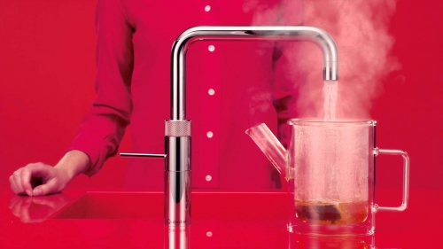 QUOOKER FUSION Square Kupfer Rose' PVD COMBI B mit CUBE 2 *Der Wasserhahn, der alles kann! (22FSRCOCUBE)