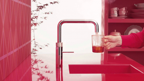 QUOOKER FUSION Square Kupfer Rose' PVD COMBI B mit CUBE 2 *Der Wasserhahn, der alles kann! (22FSRCOCUBE)