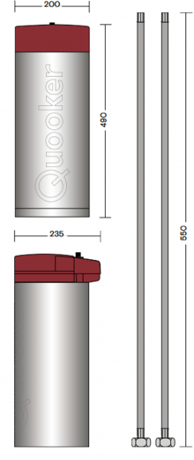 QUOOKER COMBI EQ B Reservoir 7 Liter zum Anschluss nur an Kaltwasserleitung (NUR Reservoir)