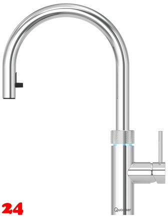 QUOOKER FLEX Zugauslauf Chrom Kchenarmatur mit 5 in 1 Funktion und elektronischer Steuerung (XCHR) {NUR Armatur}