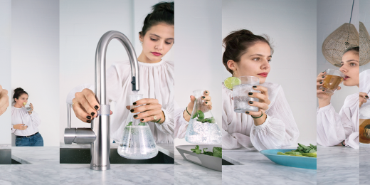 QUOOKER FLEX Zugauslauf Chrom Kchenarmatur mit 5 in 1 Funktion und elektronischer Steuerung (XCHR) {NUR Armatur}