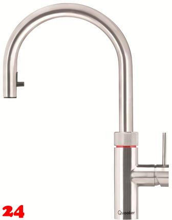 QUOOKER FLEX Zugauslauf Edelstahl Kchenarmatur mit 5 in 1 Funktion und elektronischer Steuerung (XRVS) {NUR Armatur}