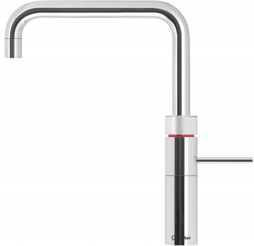 QUOOKER FUSION Square Festauslauf Chrom Kchenarmatur mit 5 in 1 Funktion und elektronischer Steuerung (FSCHR) {NUR Armatur}