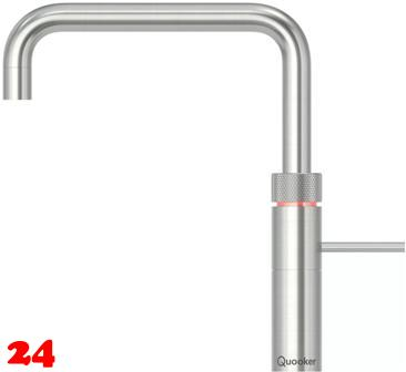 QUOOKER FUSION Square Festauslauf Voll Edelstahl Kchenarmatur mit 5 in 1 Funktion und elektronischer Steuerung (FSRVS) {NUR Armatur}