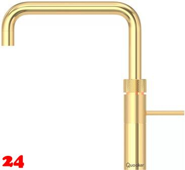 QUOOKER FUSION Square Festauslauf Gold Edition Kchenarmatur mit 5 in 1 Funktion und elektronischer Steuerung (FSGLD) {NUR Armatur}