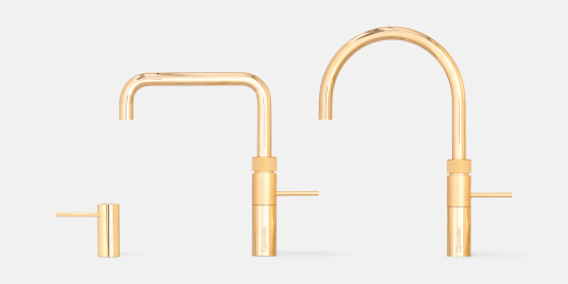 QUOOKER FUSION Square Festauslauf Gold Edition Kchenarmatur mit 5 in 1 Funktion und elektronischer Steuerung (FSGLD) {NUR Armatur}