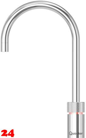 {LAGER} QUOOKER NORDIC Round Festauslauf Chrom Single Tap mit 3 in 1 Funktion und elektronischer Steuerung (NRCHR) {NUR Armatur}