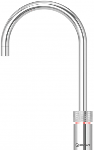 {LAGER} QUOOKER NORDIC Round Festauslauf Chrom Single Tap mit 3 in 1 Funktion und elektronischer Steuerung (NRCHR) {NUR Armatur}