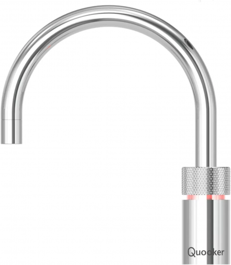 {LAGER} QUOOKER NORDIC Round Festauslauf Chrom Single Tap mit 3 in 1 Funktion und elektronischer Steuerung (NRCHR) {NUR Armatur}