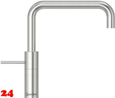 QUOOKER NORDIC Square Kchenarmatur Voll Edelstahl Einhebelmischer / Spltischarmatur mit Festauslauf 360 schwenkbarer Auslauf