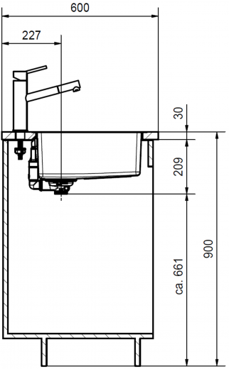 FRANKE Kchensple Maris MRX 210-40 Edelstahlsple Slimtop / Flchenbndig mit Siebkorb als Stopfenventil