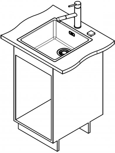 FRANKE Kchensple Maris MRX 210-40 Edelstahlsple Slimtop / Flchenbndig mit Siebkorb als Stopfenventil