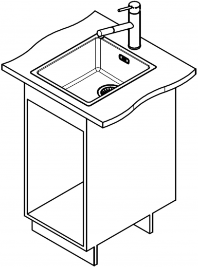 FRANKE Kchensple Maris MRX 210-34 Edelstahlsple Slimtop / Flchenbndig mit Siebkorb als Stopfenventil