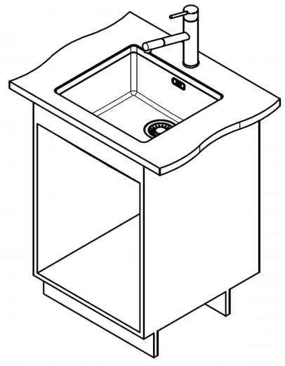FRANKE Kchensple Maris MRX 110-45 Unterbausple (Montage unter die Arbeitsplatte) mit Siebkorb als Stopfenventil