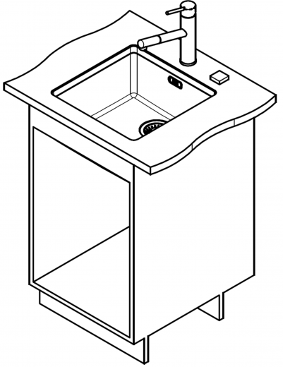 FRANKE Kchensple Maris MRX 110-40 Unterbausple (Montage unter die Arbeitsplatte) mit Siebkorb als Stopfenventil
