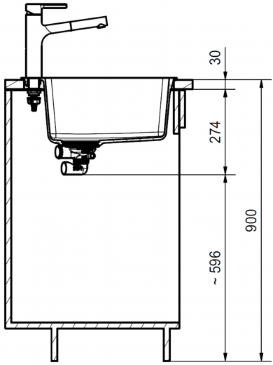 FRANKE Kchensple Centro CNG 611-78A Fragranit+ Einbausple / Granitsple mit Siebkorb als Drehknopfventil