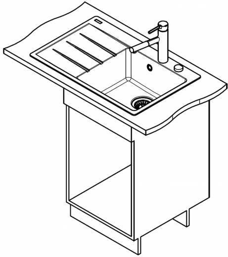 FRANKE Kchensple Centro CNG 611-78A Fragranit+ Einbausple / Granitsple mit Siebkorb als Drehknopfventil