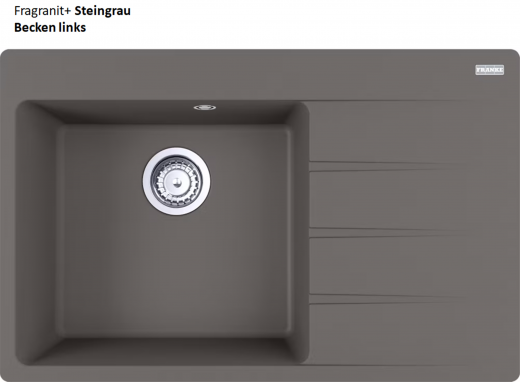 FRANKE Kchensple Centro CNG 611-78A Fragranit+ Einbausple / Granitsple Flchenbndig mit Siebkorb als Drehknopfventil