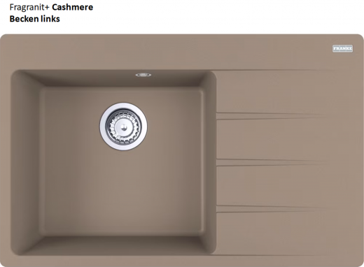 FRANKE Kchensple Centro CNG 611-78A Fragranit+ Einbausple / Granitsple Flchenbndig mit Siebkorb als Drehknopfventil