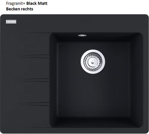 FRANKE Kchensple Centro CNG 611-62A Fragranit+ Einbausple / Granitsple Flchenbndig mit Siebkorb als Drehknopfventil