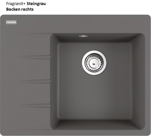 FRANKE Kchensple Centro CNG 611-62A Fragranit+ Einbausple / Granitsple Flchenbndig mit Siebkorb als Drehknopfventil