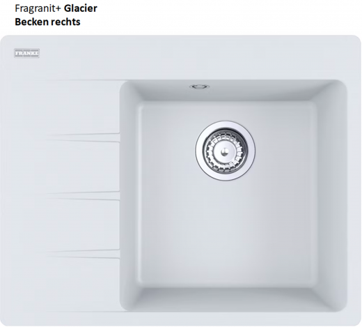 FRANKE Kchensple Centro CNG 611-62A Fragranit+ Einbausple / Granitsple Flchenbndig mit Siebkorb als Drehknopfventil